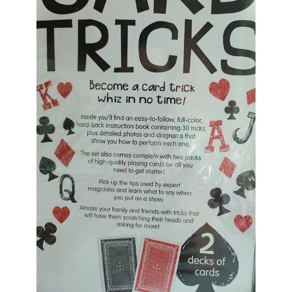 NEW-Card Tricks Kit-2 Decks-Instruction Book w/ 30 Tricks-RARE-Easy-Amaze People - Picture 4 of 11
